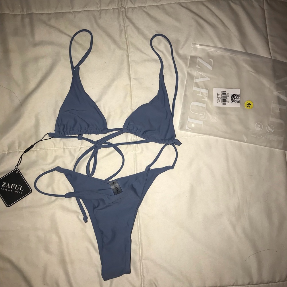 Zaful bralette thong bikini